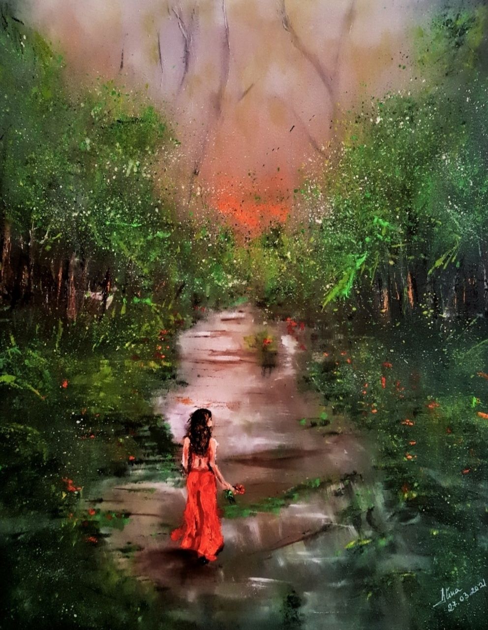 ArteDiAlina.com painting: Lost in the forest